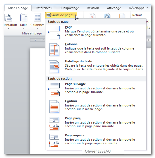 La Mise En Page Des Documents Sous Word